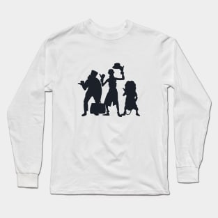 Hitchhiking Ghosts Silhouette Pitch Black Long Sleeve T-Shirt